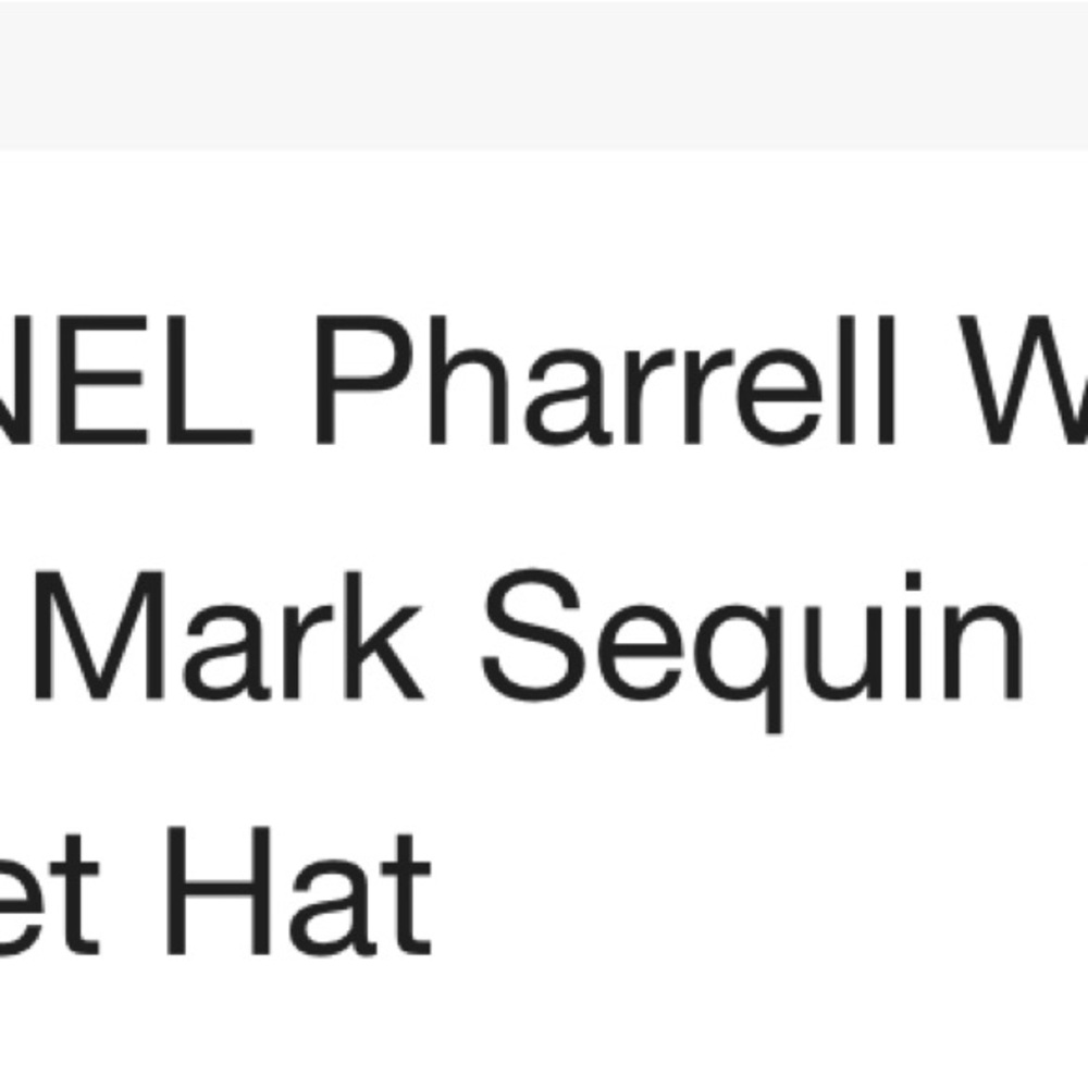 Chanel Pharrell Williams Sequin Hat